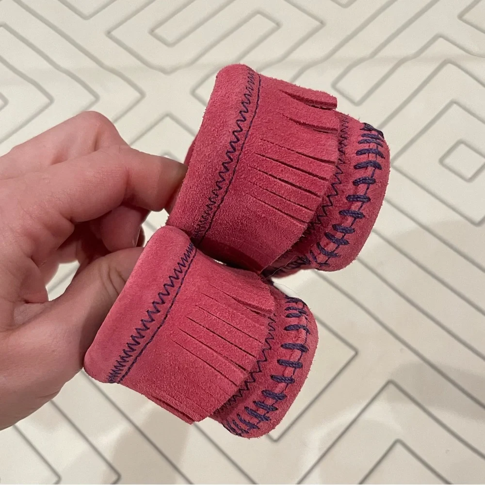 Minnetonka Pink Riley Booties